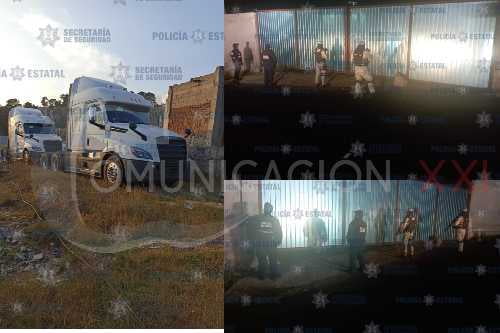 Aseguran predio con tractocamiones robados en Jiquipilco